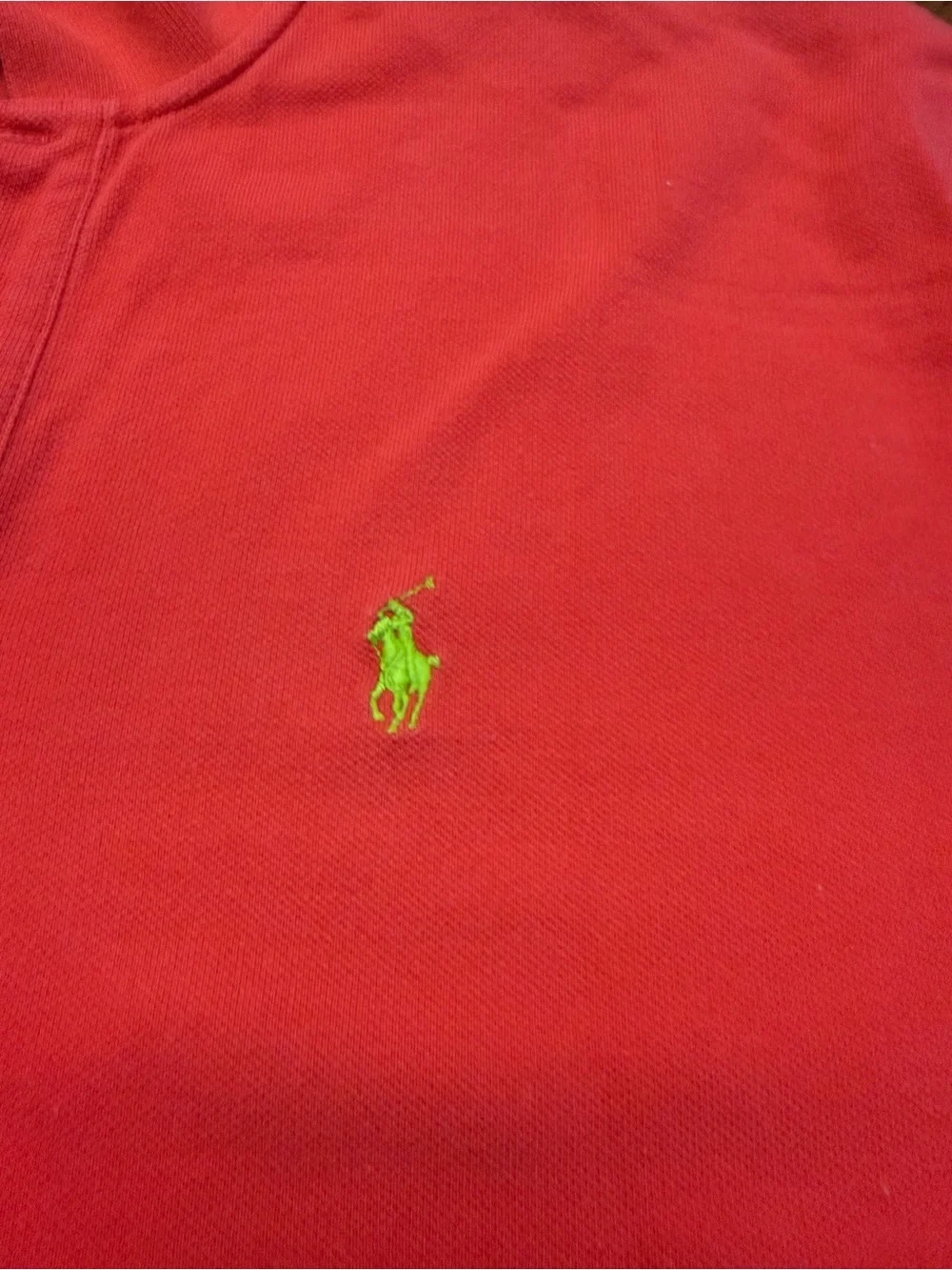 Ralph Lauren Men’s Coral Polo with Yellow Pony Logo